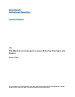 The effect of core activation on lower extremity kinematics and kinetics